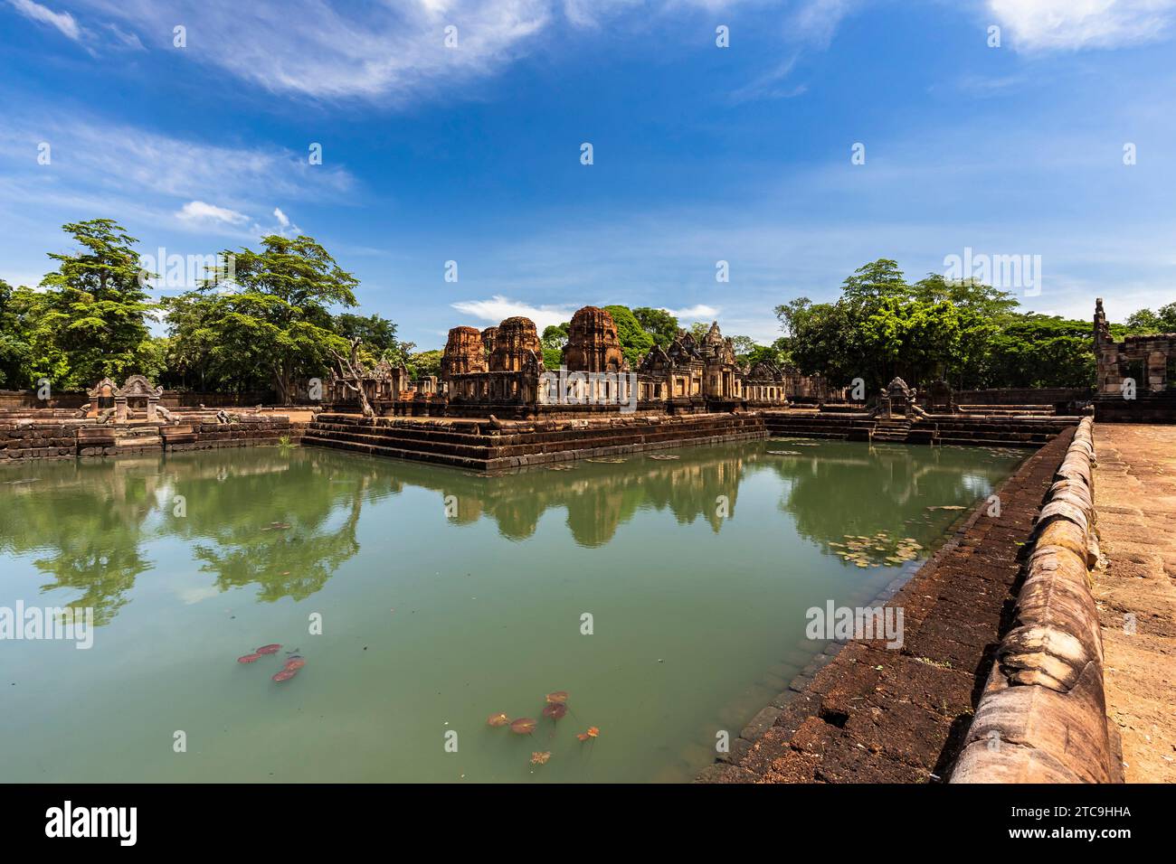 Prasat Hin Muang Tam, antico tempio Khmer indù, stile Baphuon, Buri RAM, Isan, Thailandia, sud-est asiatico, Asia Foto Stock