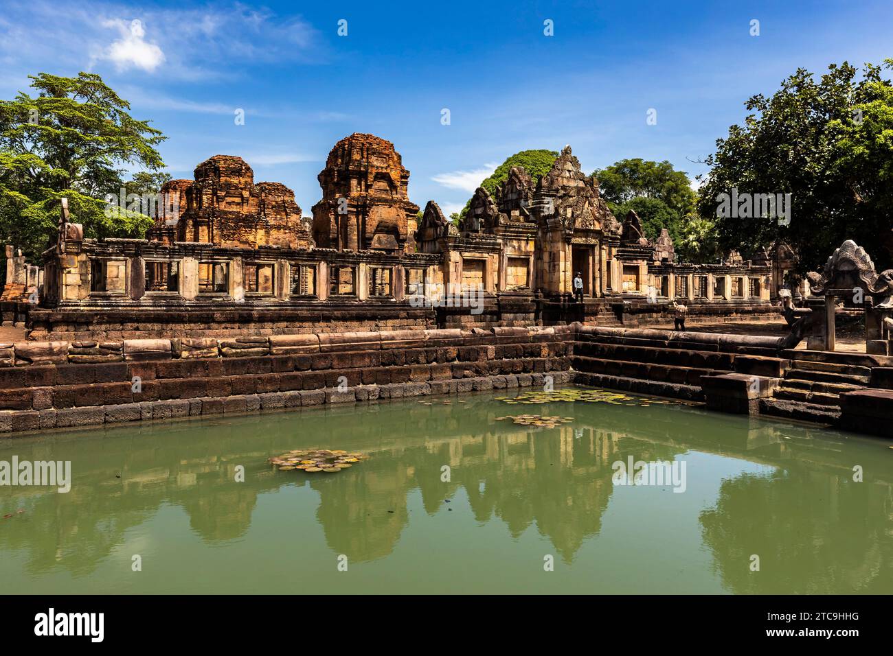 Prasat Hin Muang Tam, antico tempio Khmer indù, stile Baphuon, Buri RAM, Isan, Thailandia, sud-est asiatico, Asia Foto Stock