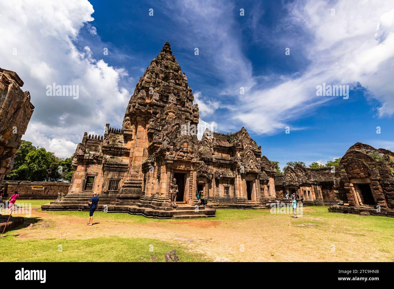 Prasat Phanom Rung, antico tempio Khmer indù, santuario principale, Buri RAM, Isan, Thailandia, sud-est asiatico, Asia Foto Stock