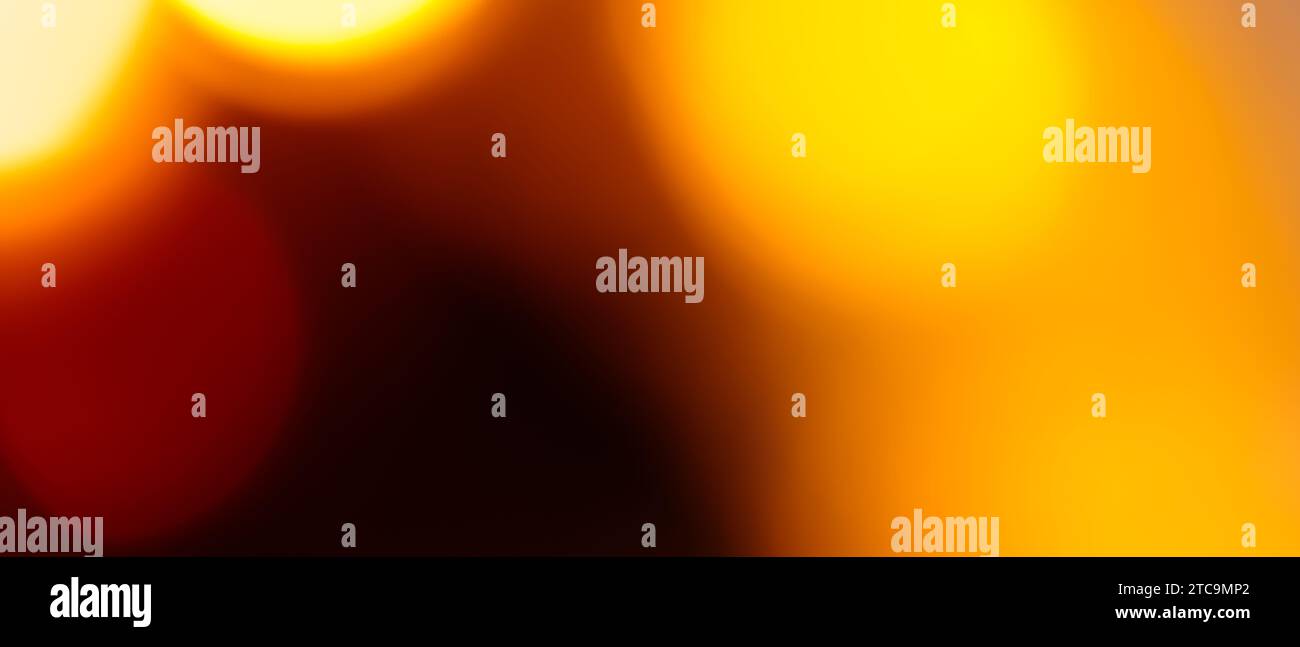 Bokeh con luci dorate, sfondo astratto con cerchi Foto Stock