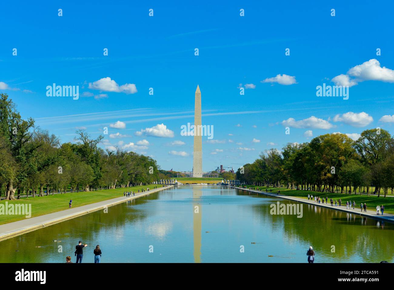Il Monumento di Washington sul National Mall di Washington DC Foto Stock