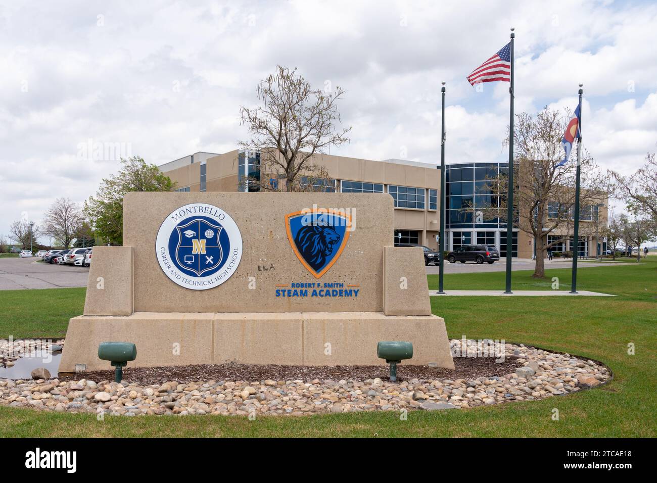 Montbello Career and Technical High School a Denver, Colorado, USA Foto Stock