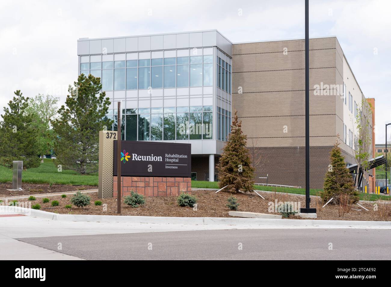 Reunion Rehabilitation Hospital at 372 Inverness Dr S, Englewood, CO, USA Foto Stock