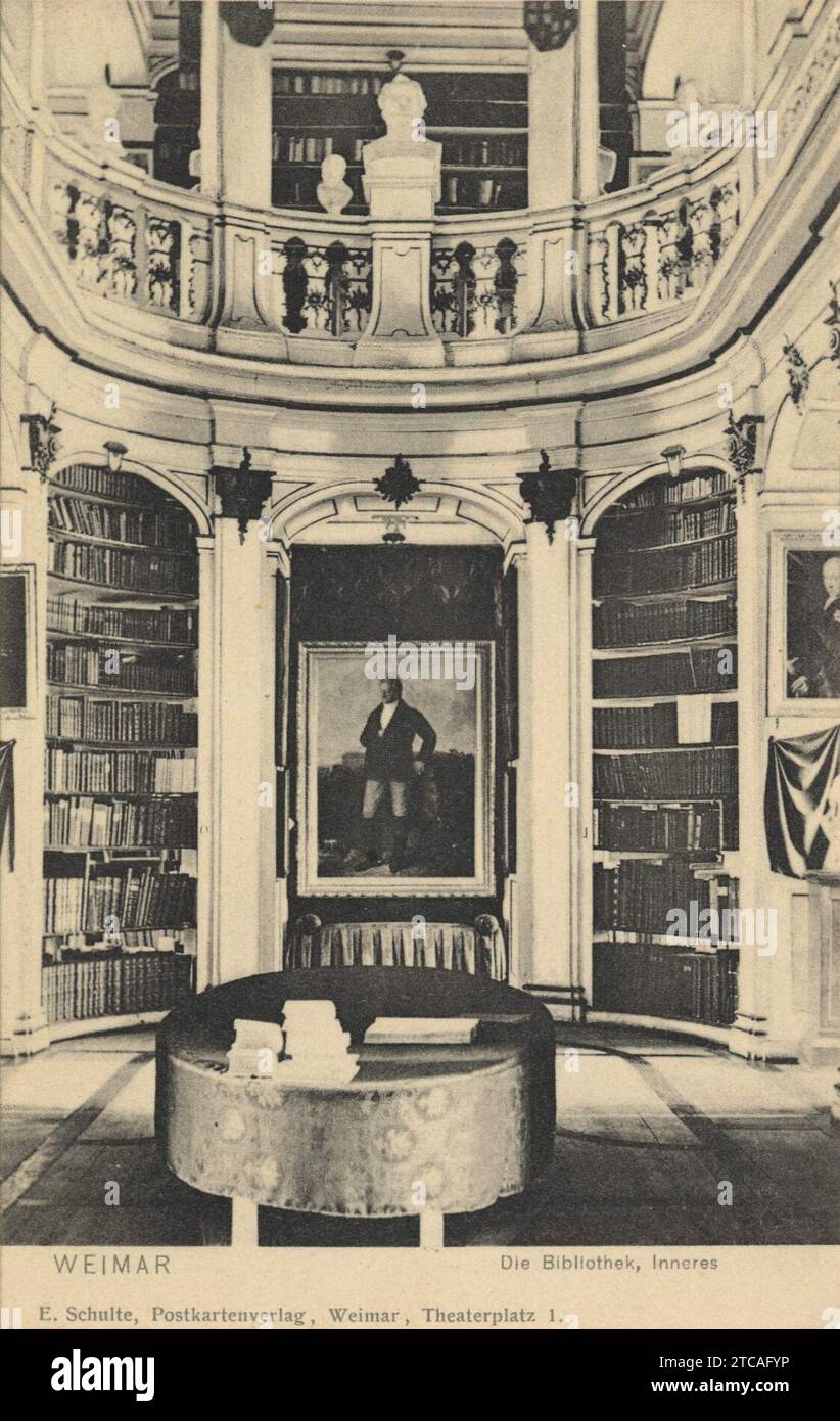 Weimar, Thüringen - Herzogin-Anna-Amalia-Bibliothek, Hauptsaal Foto Stock