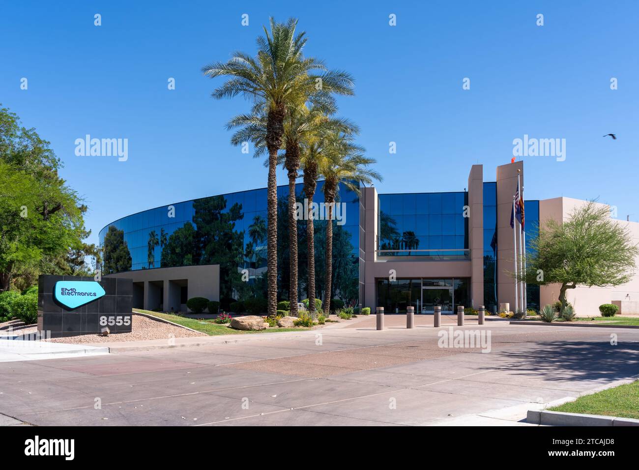 Edificio per uffici EMD Electronics a Tempe, Arizona, USA Foto Stock