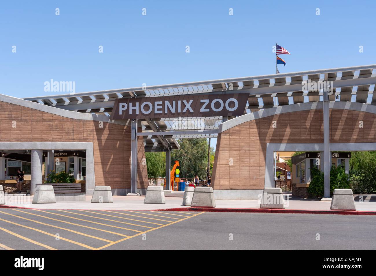L'ingresso allo zoo di Phoenix a Phoenix, Arizona, USA Foto Stock
