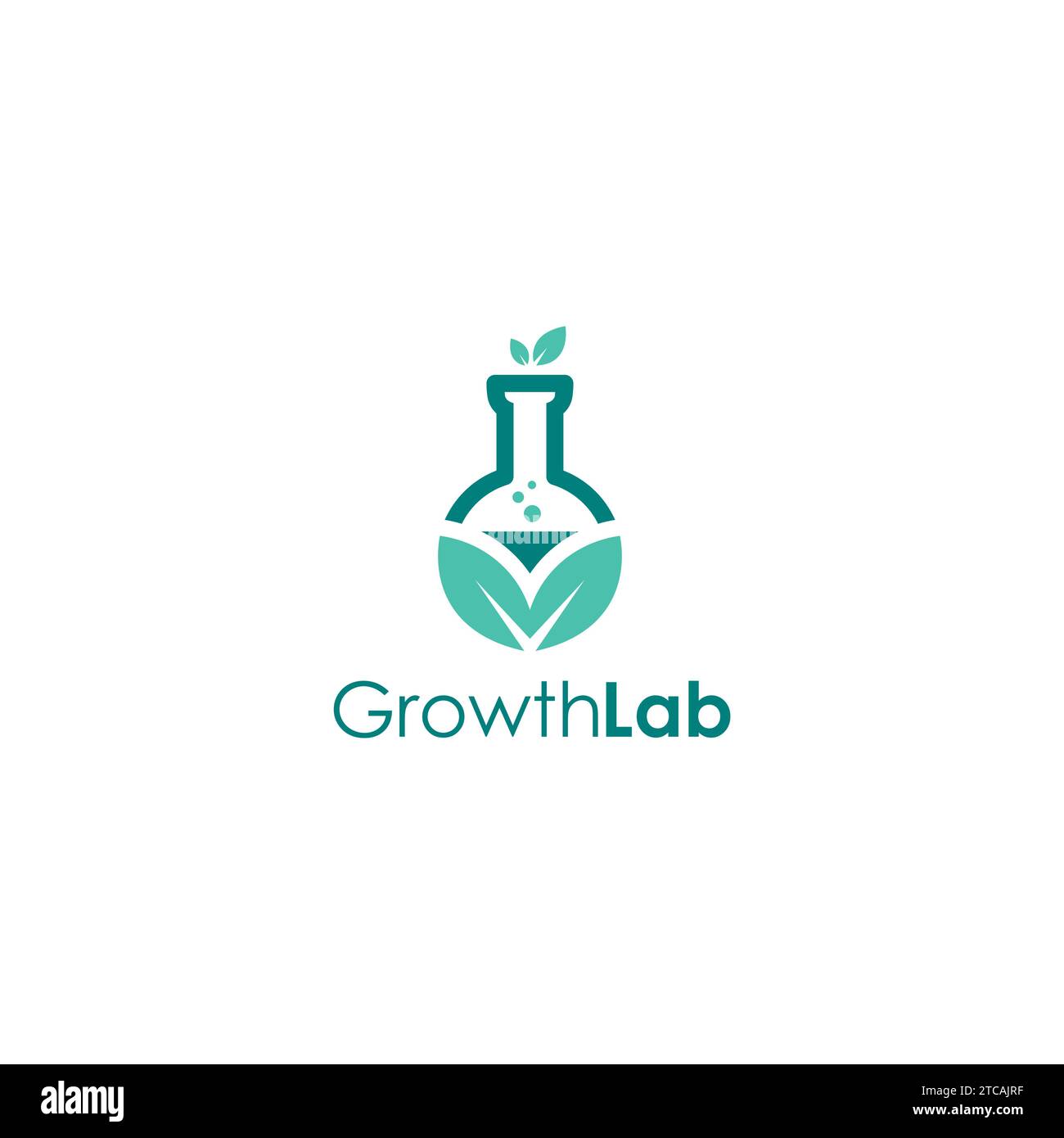 Design del logo di Growth Lab. Design con logo Herbal Illustrazione Vettoriale