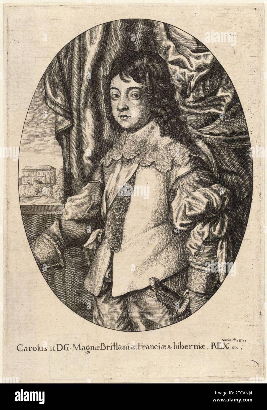 Wenceslas Hollar - Carlo II 3. Foto Stock