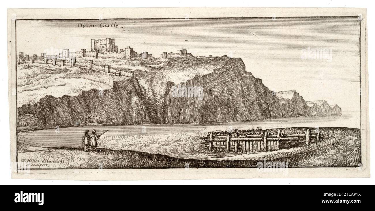 Wenceslas Hollar - Castello di dover. Foto Stock