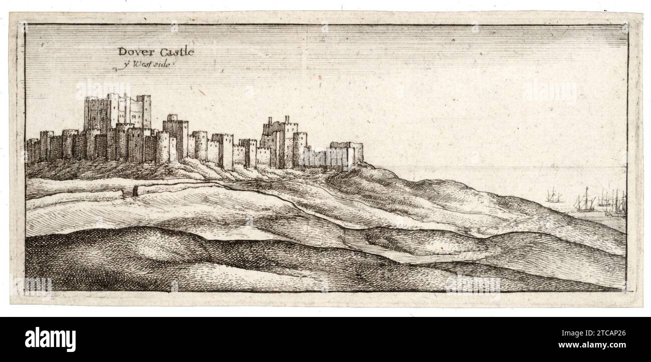Wenceslas Hollar - dover Castle 2. Foto Stock