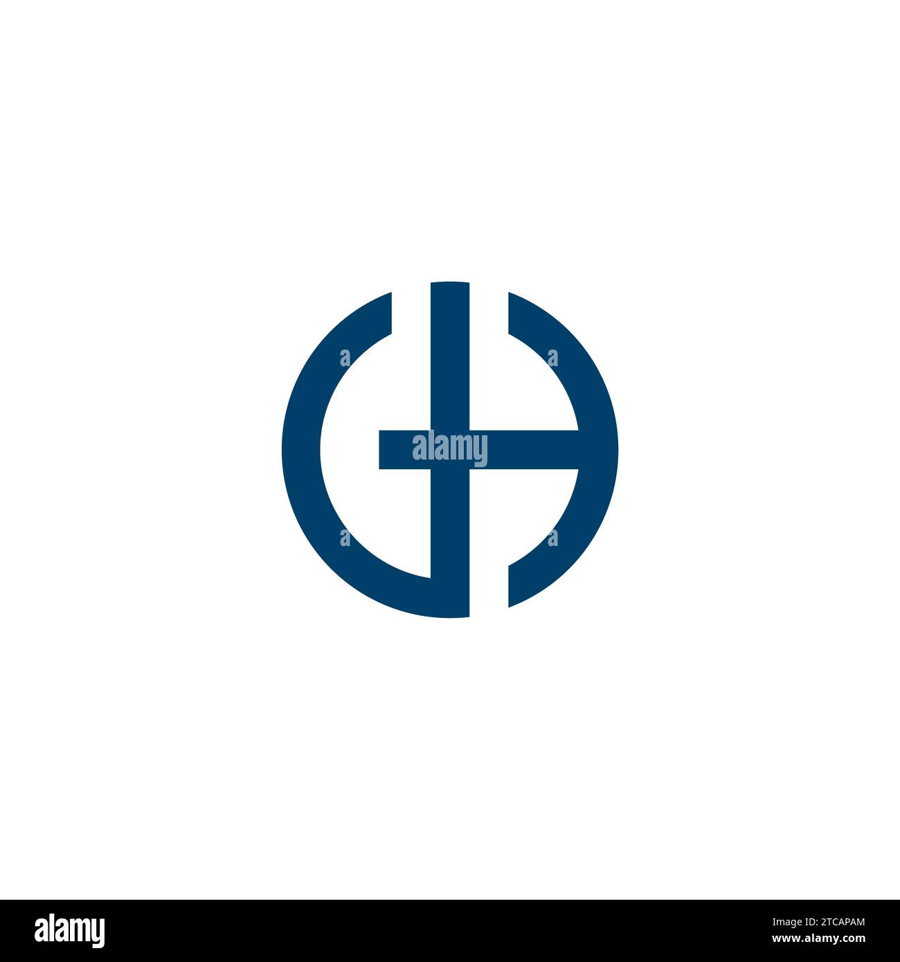 Logo GH semplice. Icona lettera GH Illustrazione Vettoriale