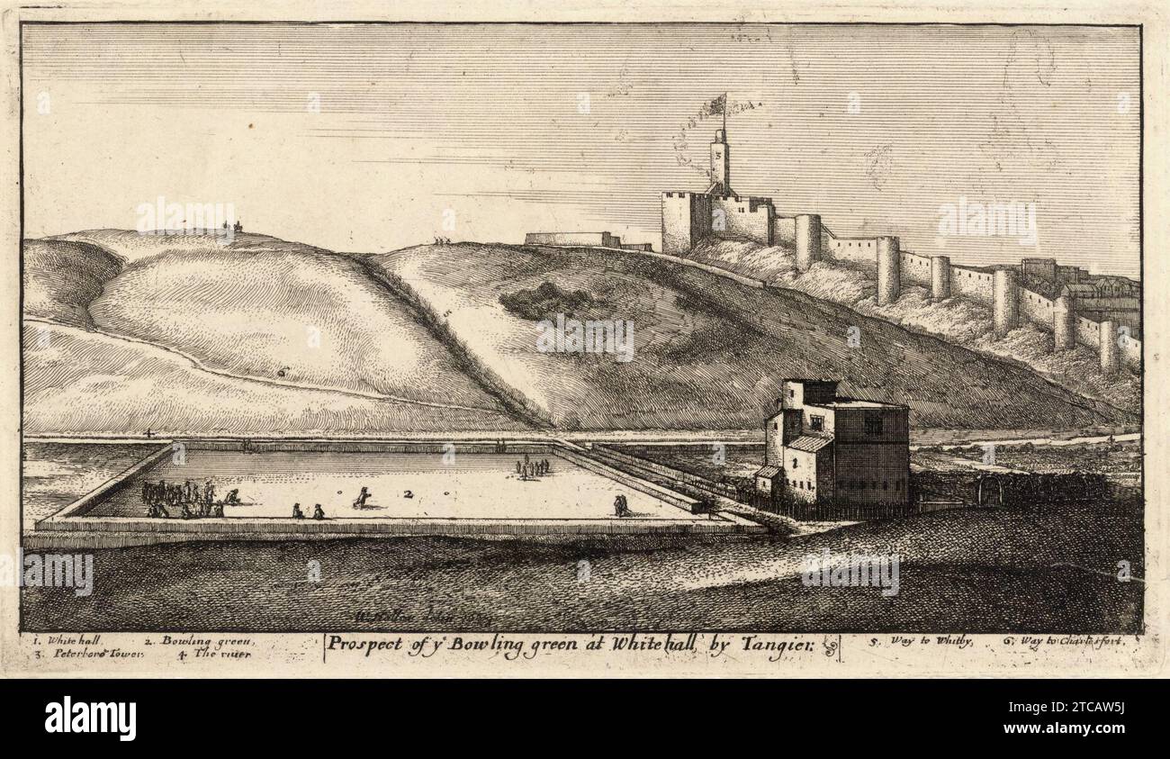 Wenceslas Hollar - il campo da bowling di Tangeri (stato 1). Foto Stock