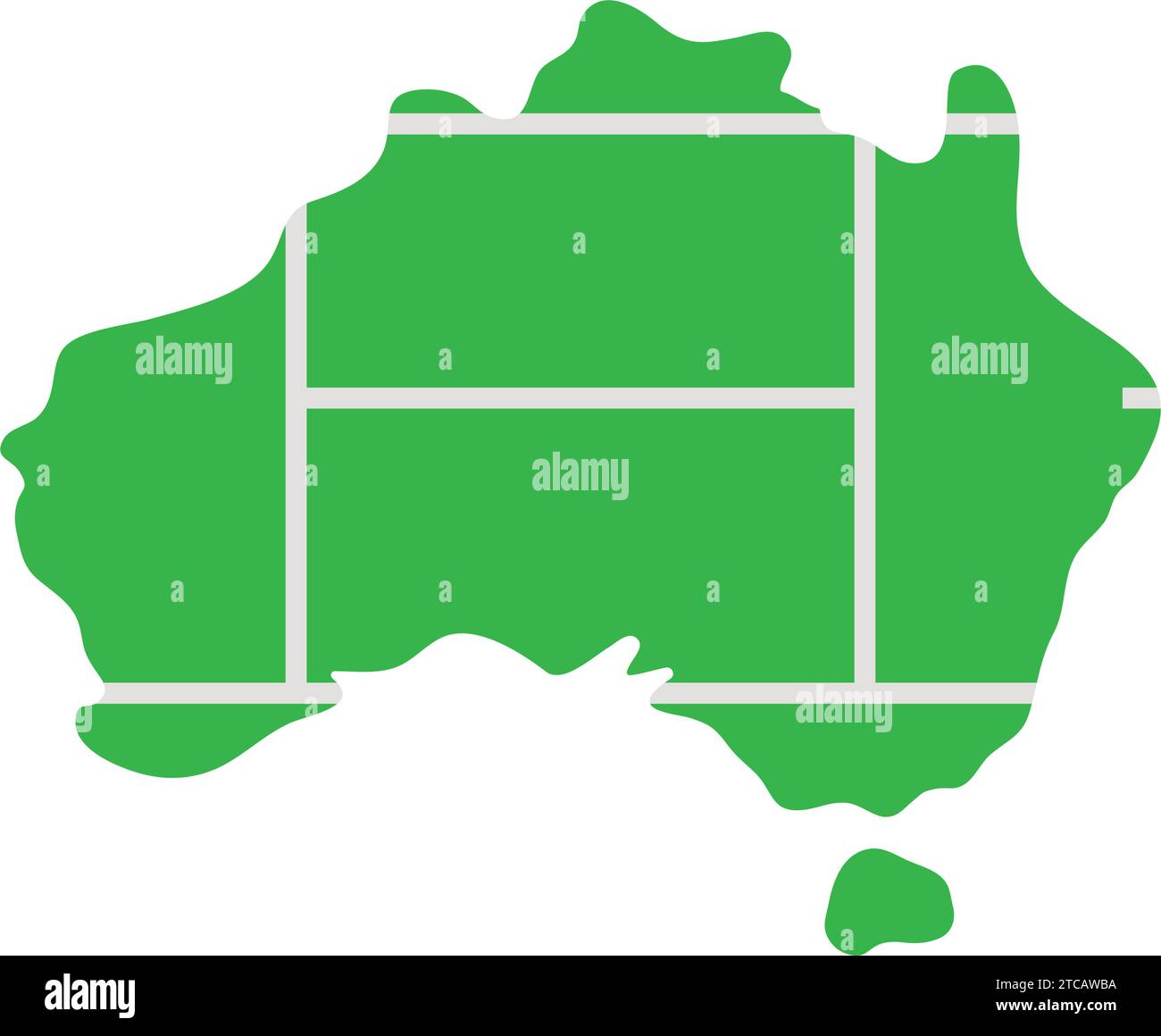 mappa di tennis dell'australia Illustrazione Vettoriale