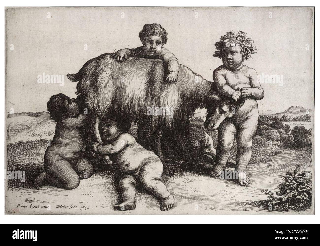 Wenceslas Hollar - lo stesso gruppo visto dall'altra parte 2. Foto Stock