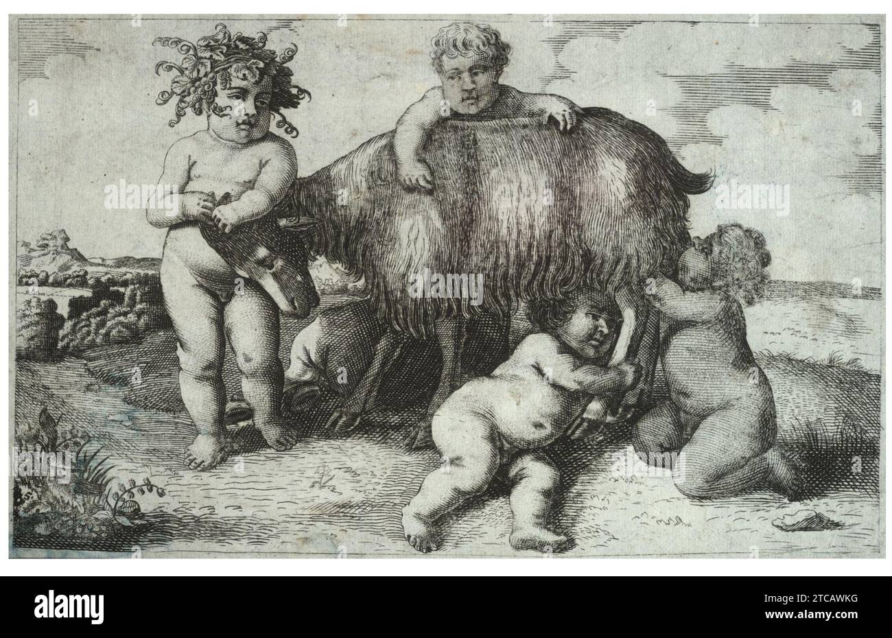 Wenceslas Hollar - lo stesso gruppo visto dall'altra parte. Foto Stock