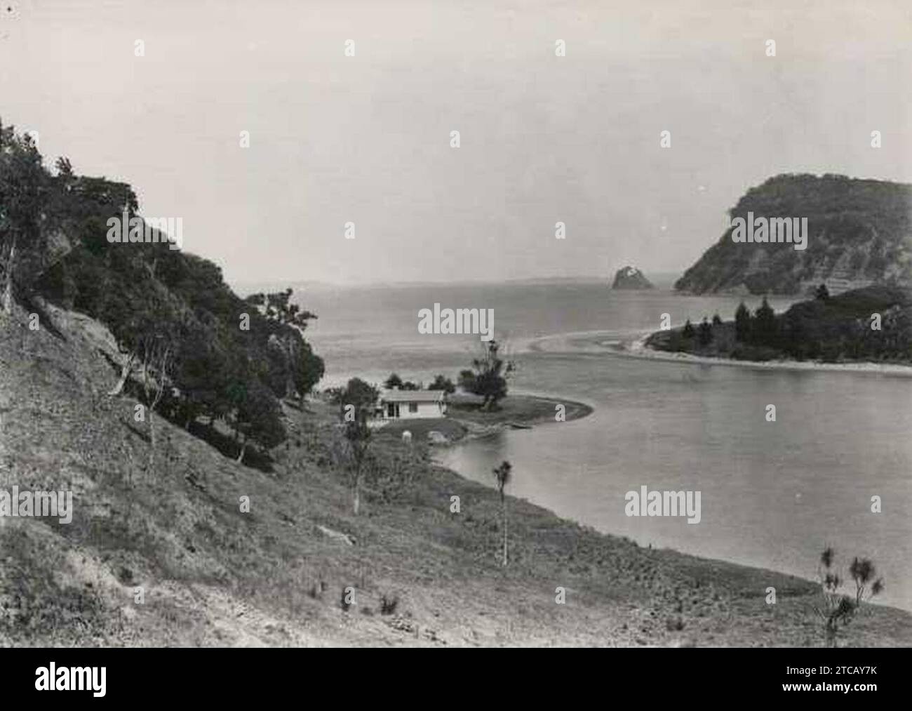 Wenderholm. Foce del fiume Puhoi. (AM PH-NEG-B8324) (TAGLIATO). Foto Stock