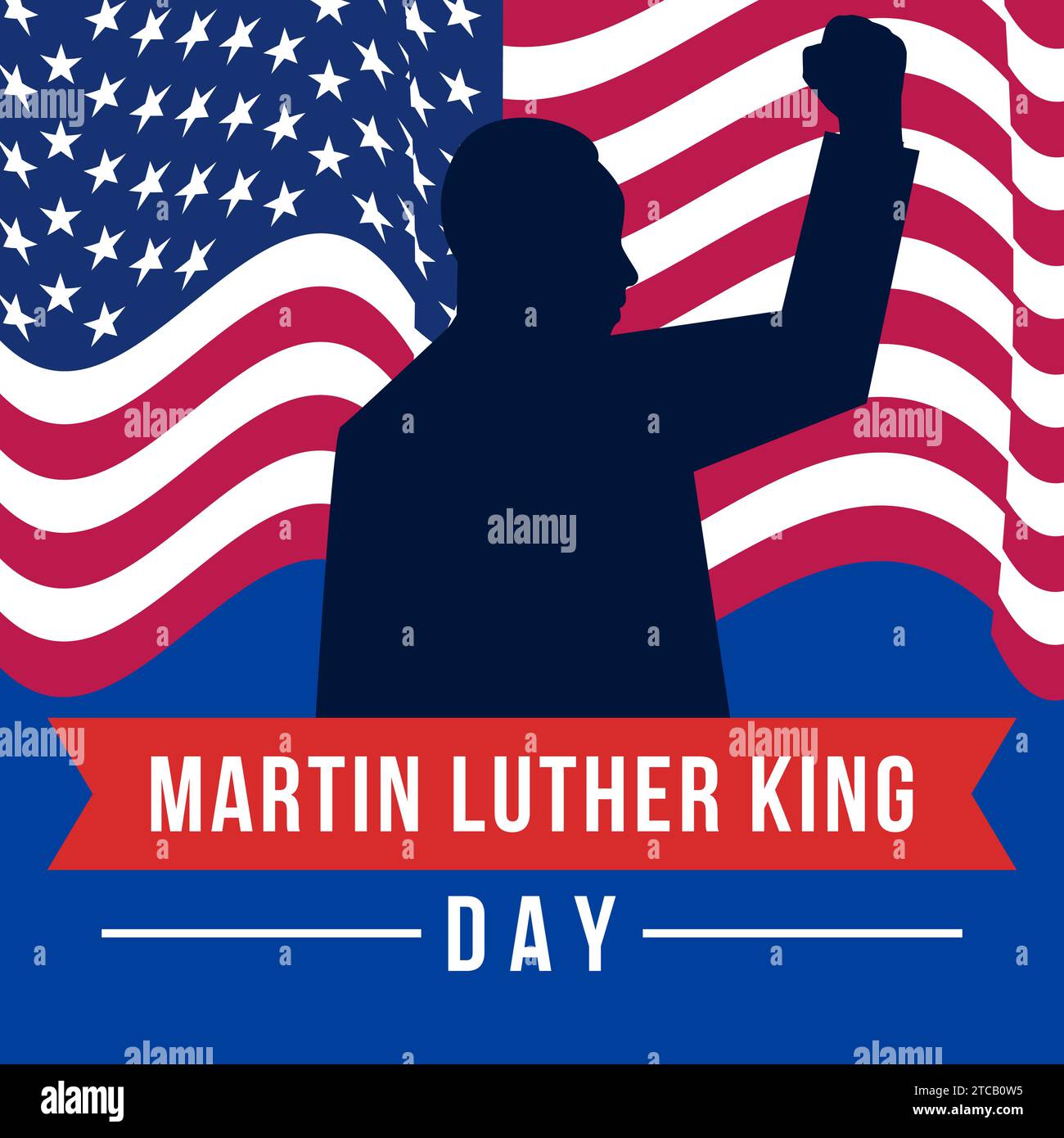 Illustrazione del giorno MLK o Martin Luther King con disegno vettoriale Illustrazione Vettoriale