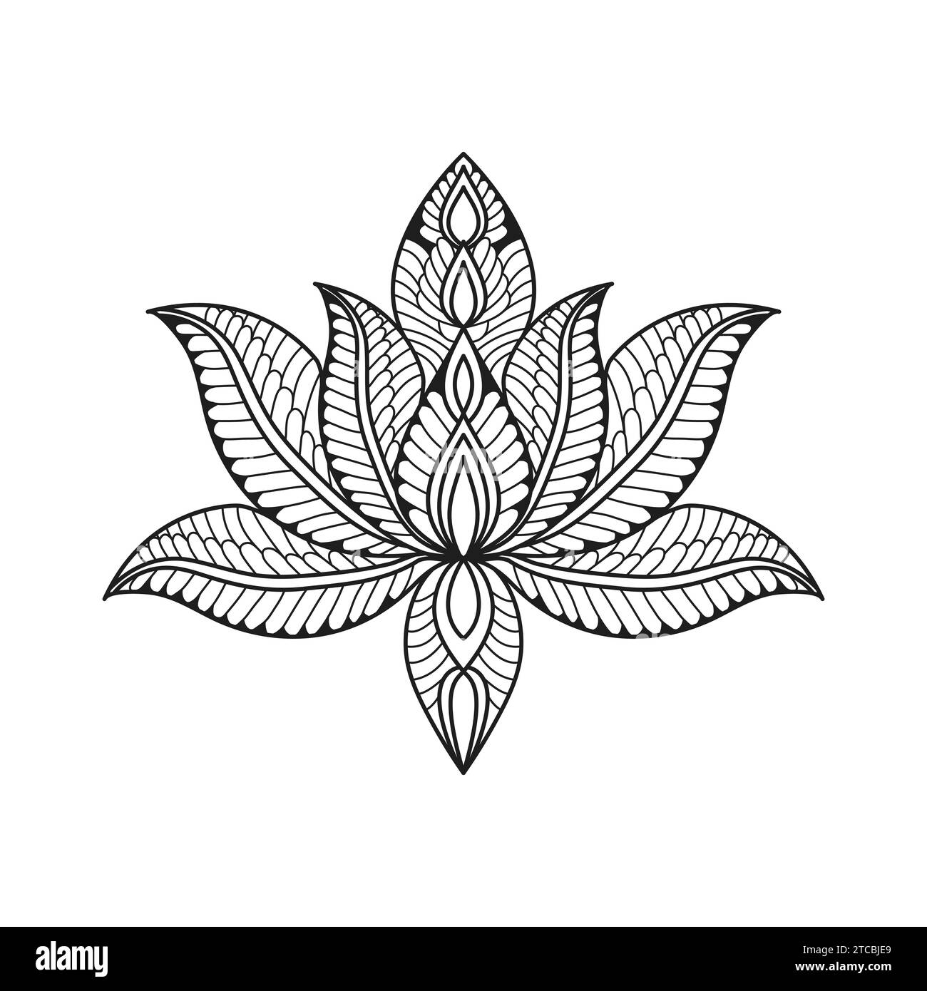 Affermazioni sulla pagina del libro da colorare Lotus Mandala per l'interno del libro KDP. Petali pacifici, capacità di rilassarsi, esperienze cerebrali, paradiso armonioso, pace Illustrazione Vettoriale