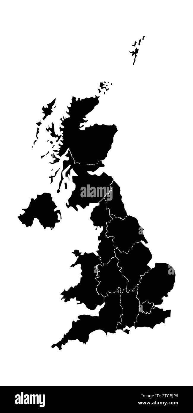 Vector regno unito mappa progettazione vettoriale Illustrazione Vettoriale
