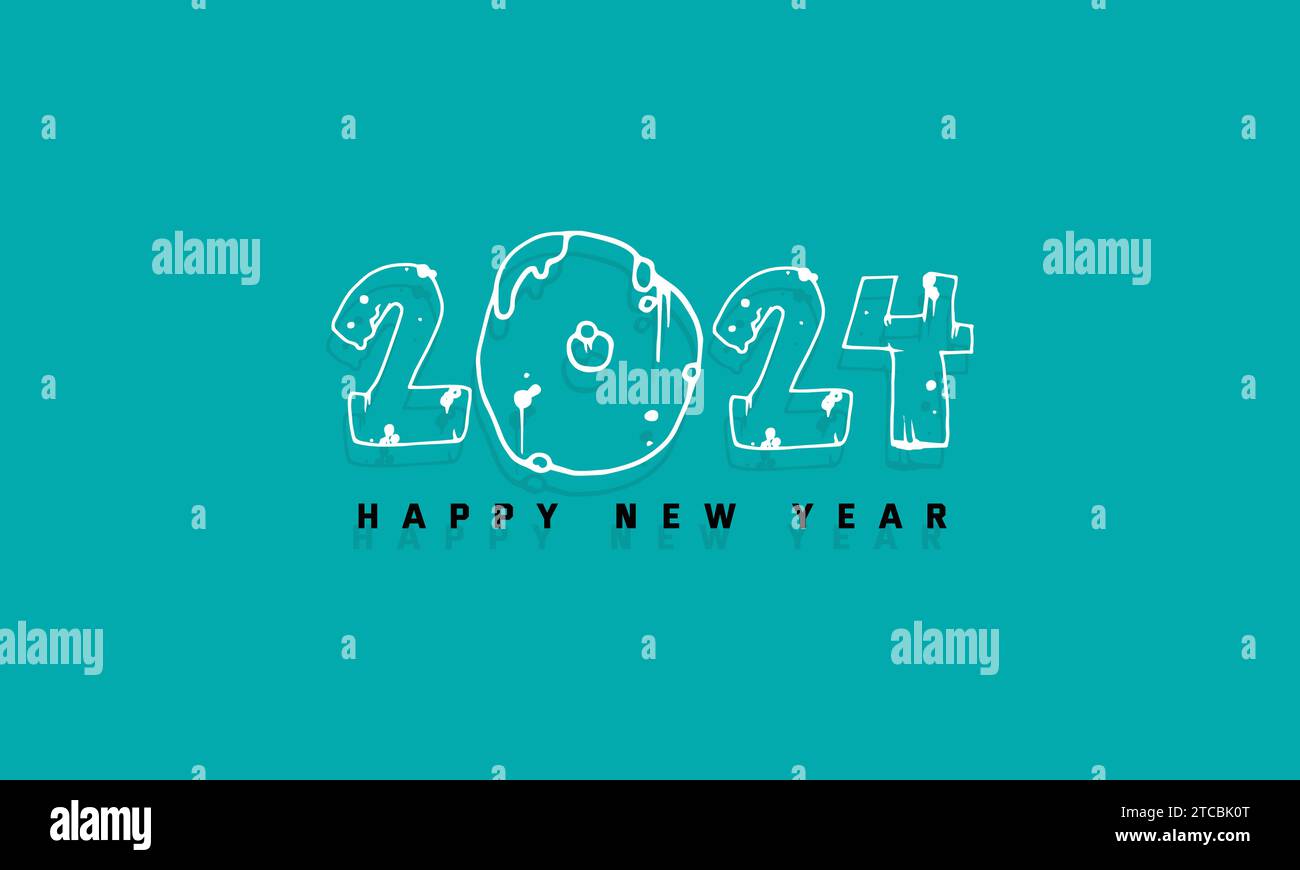 vector modern 2024 new year eve background design vector Illustrazione Vettoriale