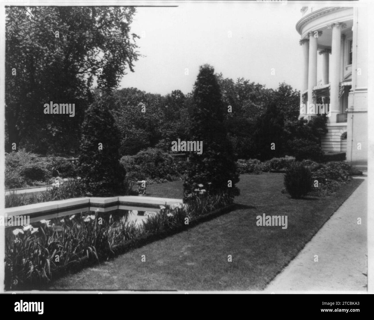 Casa Bianca, 1600 Pennsylvania Avenue, Washington D.C. Giardino del sud-est Foto Stock