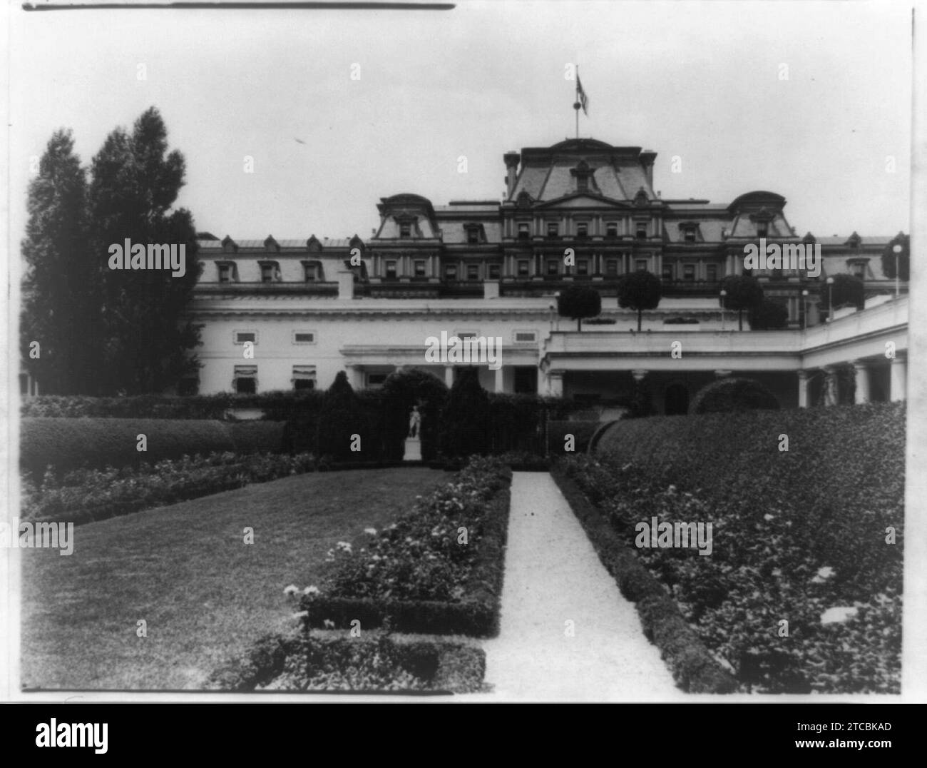 Casa Bianca, 1600 Pennsylvania Avenue, Washington D.C. A sud-ovest del giardino delle rose Foto Stock