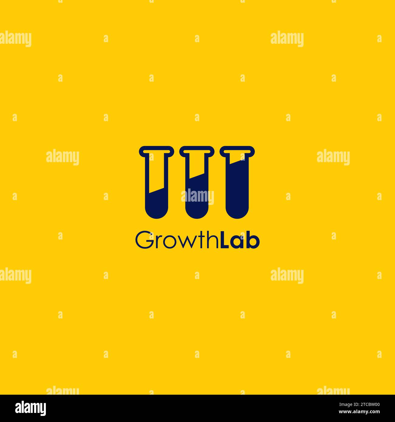 Logo Growth Lab semplice. Logo di laboratorio Vector Illustrazione Vettoriale
