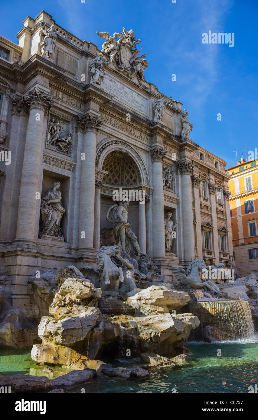 Una foto della bellissima Fontana di Trevi (Roma) Foto Stock
