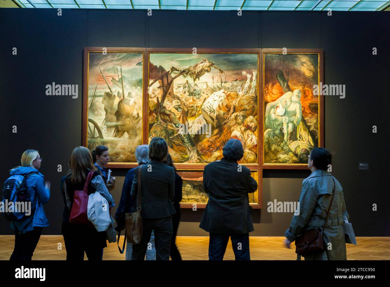 Otto Dix.The War - la mostra del trittico di Dresda all'Albertinum Foto Stock