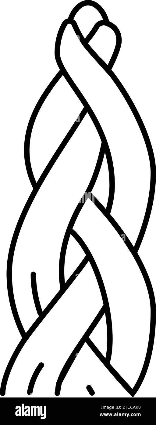 candela havdalah illustrazione vettoriale dell'icona della linea ebraica Illustrazione Vettoriale