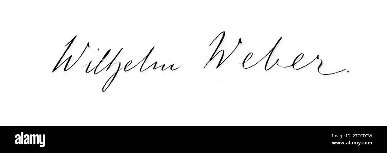 Wilhelm Eduard Weber sig. Foto Stock
