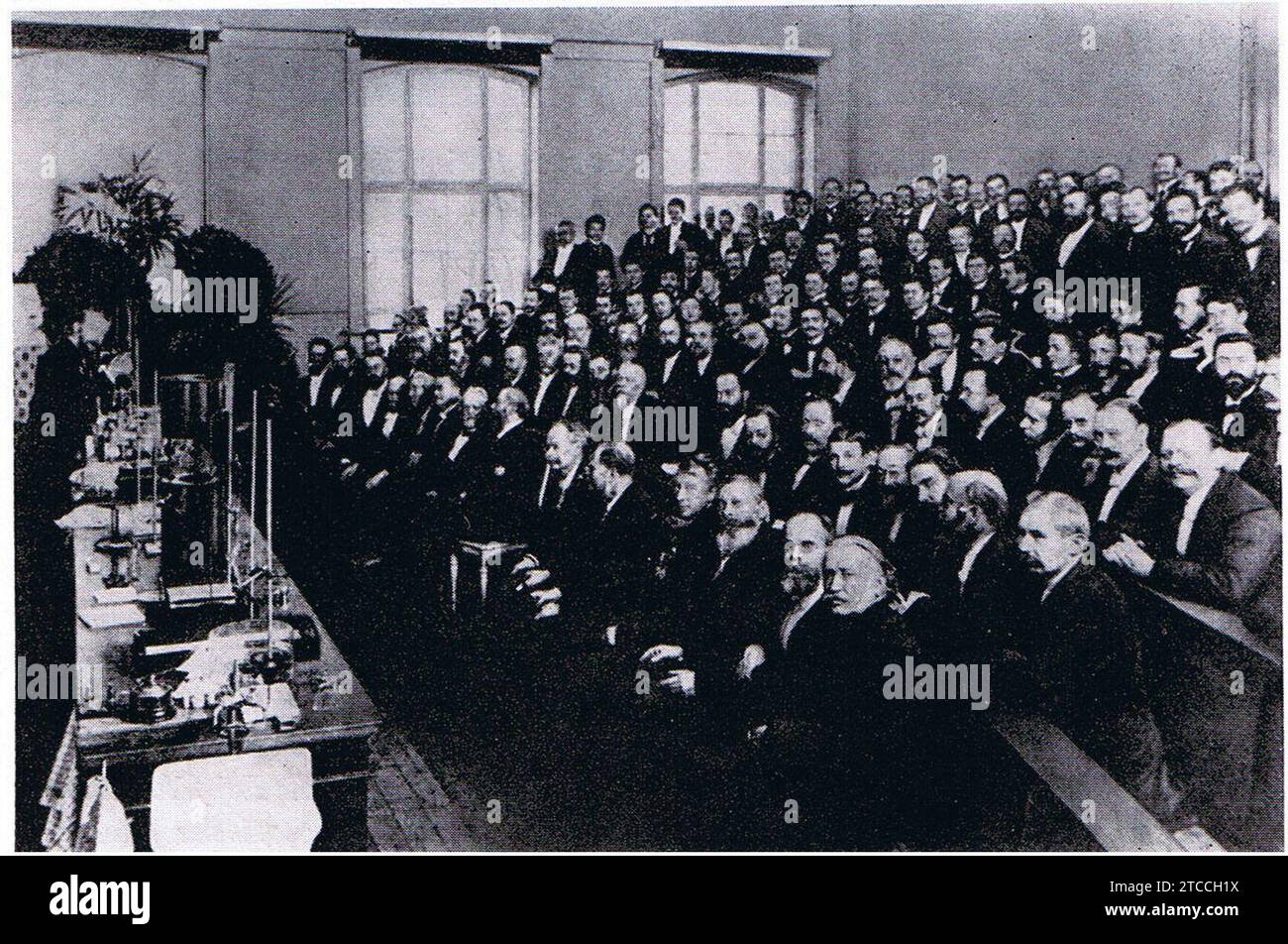 Wilhelm Ostwald, Eröffnung des heutigen Wilhelm - Ostwald - Institut (Universität Lipsia, 1898). Foto Stock