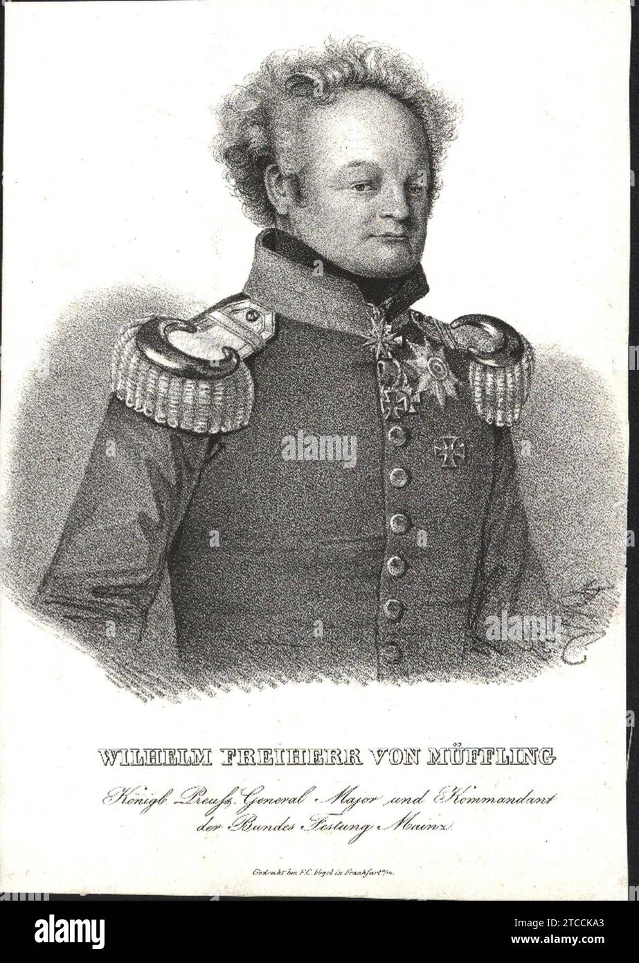 Wilhelm von Müffling genannt Weiß (1778-1858) (Tripota). Foto Stock