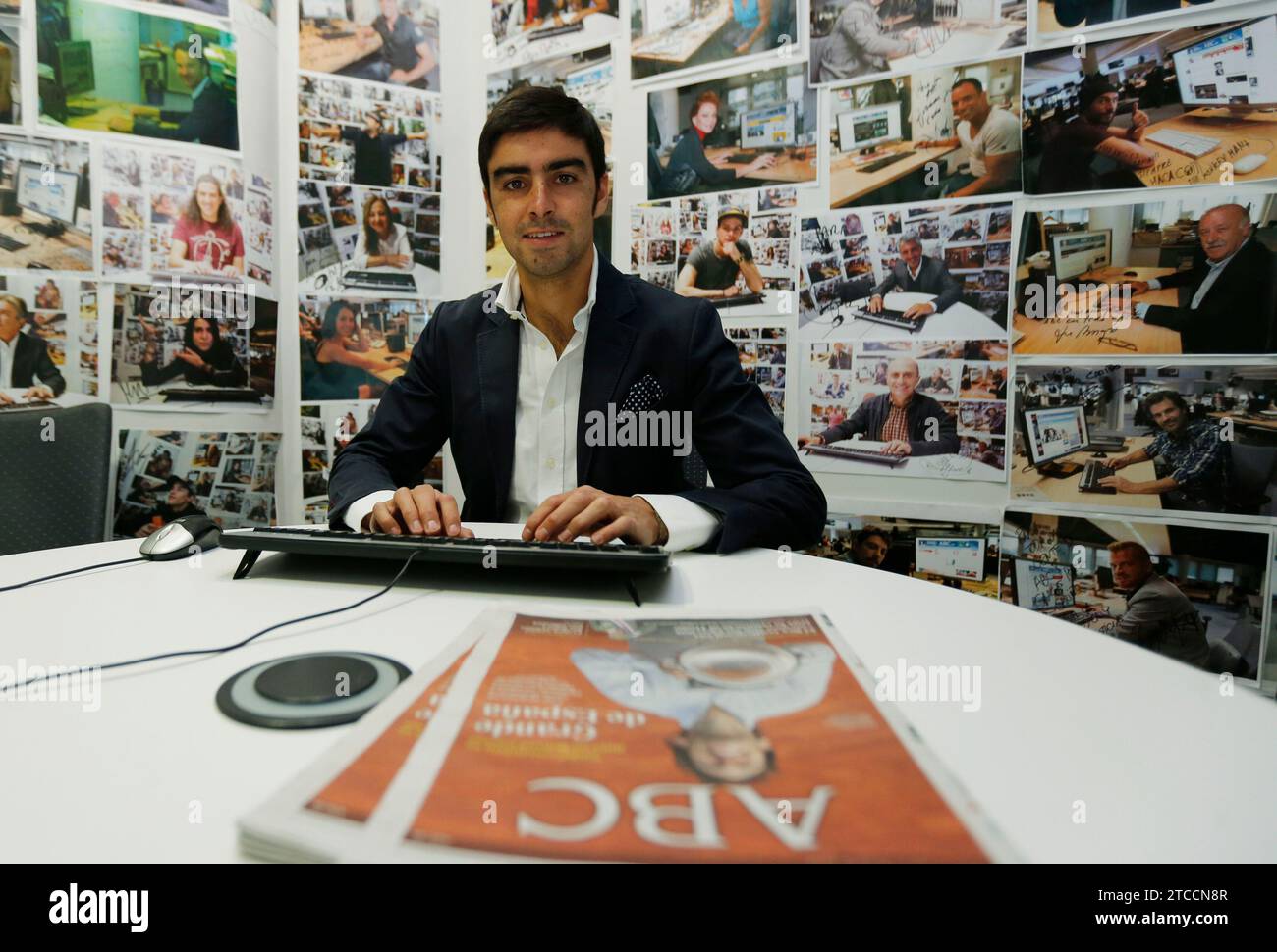 Madrid 06-09-2014 Chatta su ABC con il bullfighter Miguel Angel Perera foto Jaime Garcia Archdc. Crediti: Album / Archivo ABC / Jaime García Foto Stock