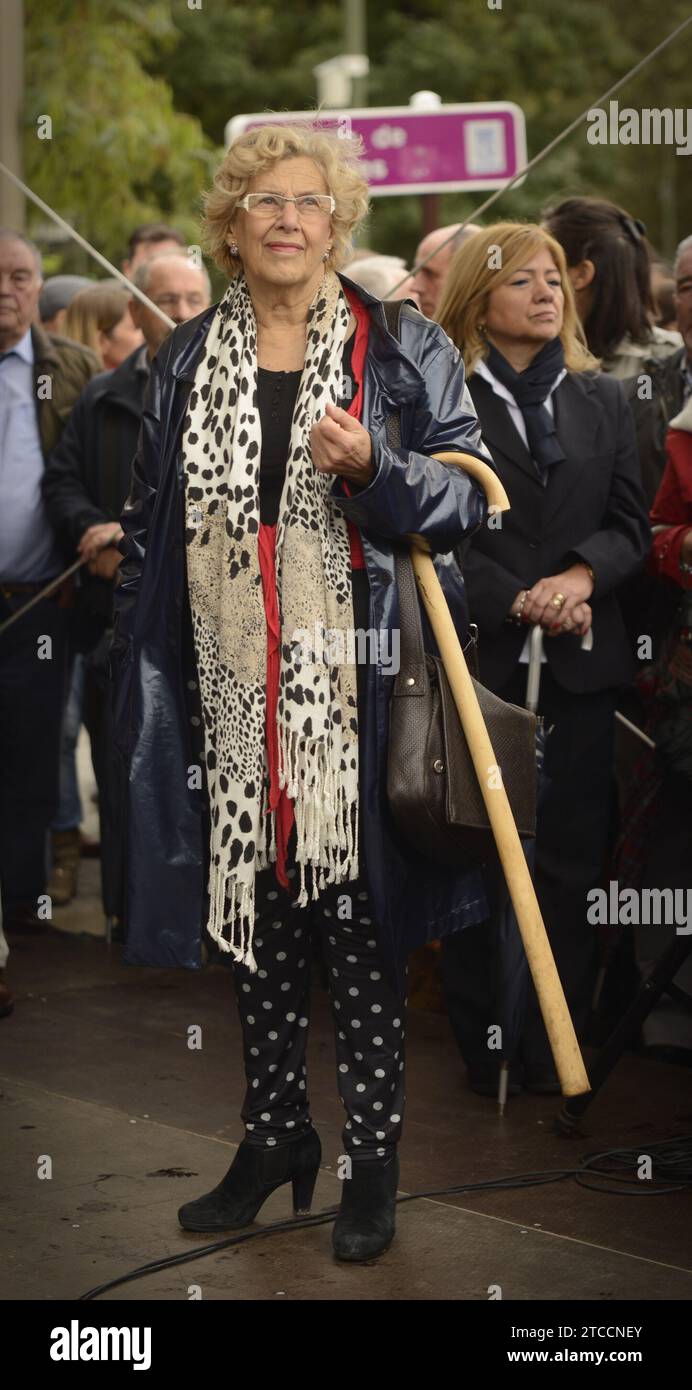 Madrid, 23/10/2016. Festa della transumanza nel centro di Madrid. Nell'immagine, Manuela Carmena. Foto: Maya Balanya ARCHDC. Crediti: Album / Archivo ABC / Maya Balanya Foto Stock