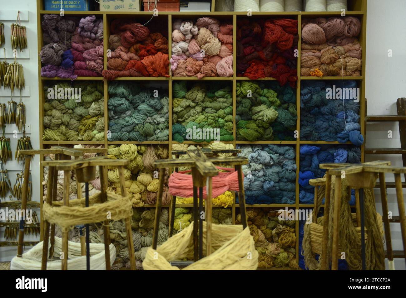 Madrid, 07/10/2016. Rapporto dalla fabbrica di arazzi reale. Foto: Maya Balanya Archdc. Crediti: Album / Archivo ABC / Maya Balanya Foto Stock