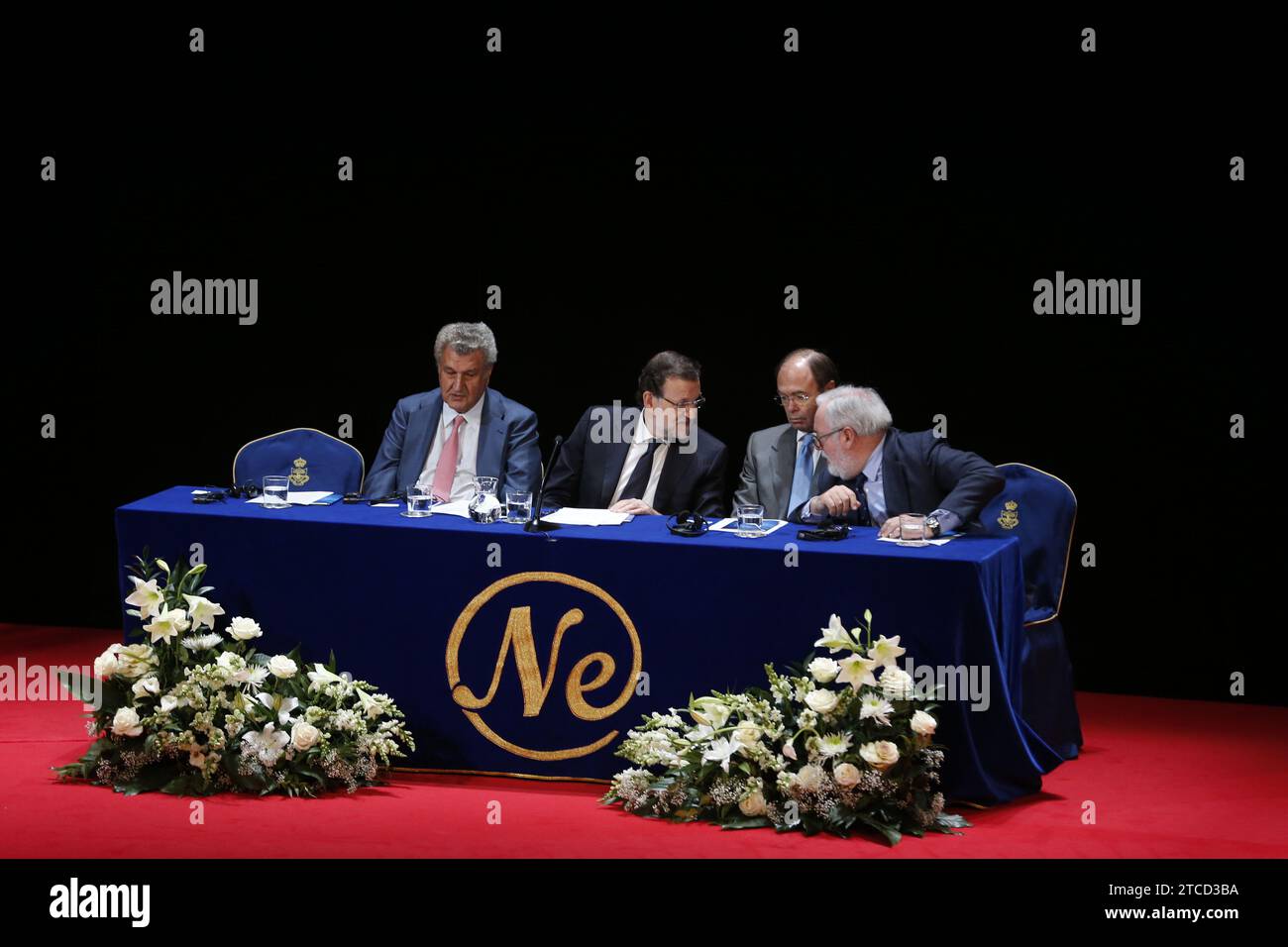 Madrid, 21/10/2015. Presentazione del premio del New Economy Forum al presidente Jean Claude Juncker, presieduto da Mariano Rajoy. Crediti: Album / Archivo ABC / Jaime García Foto Stock