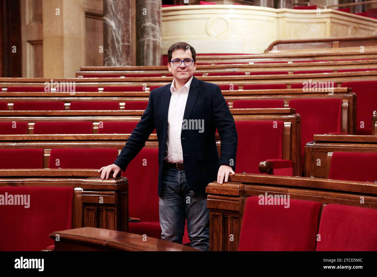 Barcellona, 01/02/2018. Intervista a José María Espejo, secondo vicepresidente del Parlamento, nell'ultima legislatura della camera. Foto: OCM ARCHDC. Crediti: Album / Archivo ABC / Oriol Campuzano Manobens Foto Stock