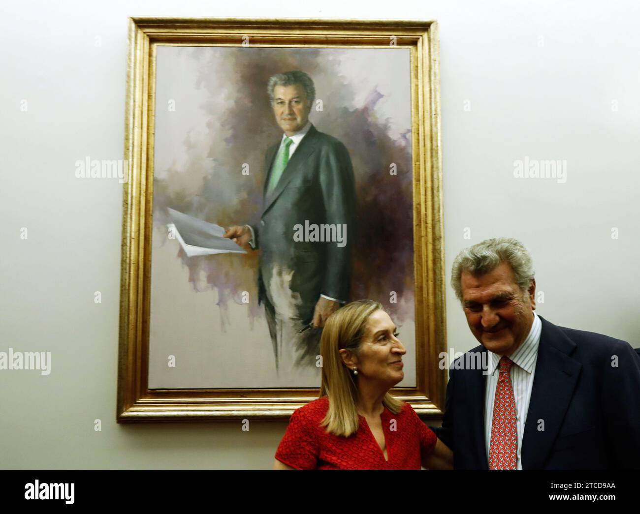 Madrid, 01/12/2018. Presentazione del nuovo dipinto dell'ex presidente del Congresso dei deputati Jesús Posada. Foto: Oscar del Pozo ARCHDC. Crediti: Album / Archivo ABC / Oscar del Pozo Foto Stock