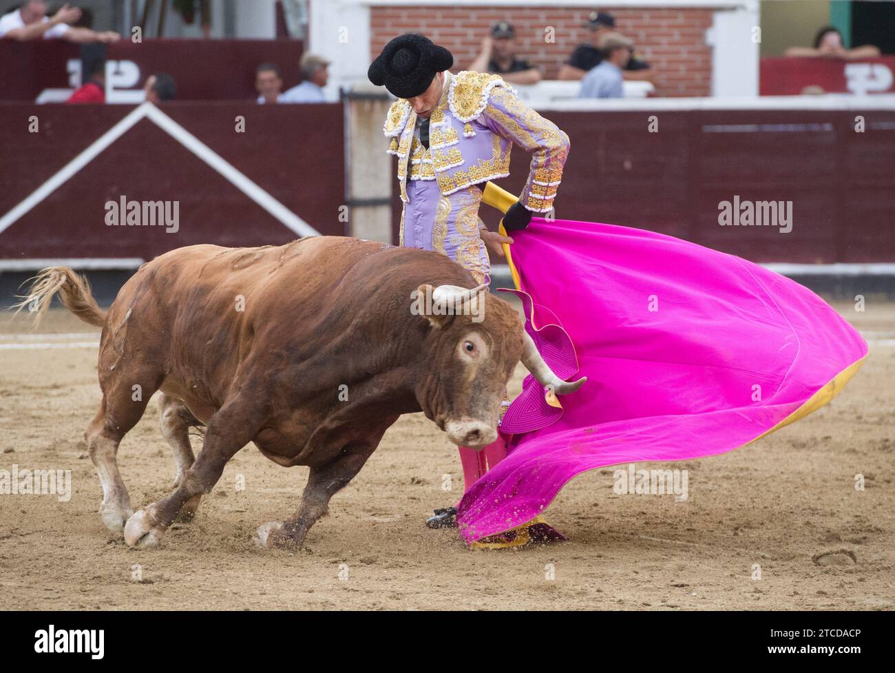 San Sebastián de los Reyes (Madrid), 08/26/2017. Corrida di Miguel Ángel Perera, Alejandro Talavante e Ortega Cano ai festeggiamenti di San Sebastián de los Reyes. Foto: De San Bernardo ARCHDC. Crediti: Album / Archivo ABC / Eduardo San Bernardo Foto Stock