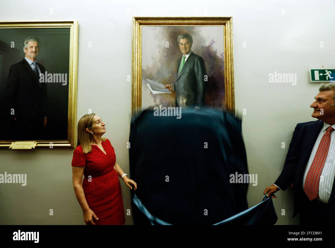 Madrid, 01/12/2018. Presentazione del nuovo dipinto dell'ex presidente del Congresso dei deputati Jesús Posada. Foto: Oscar del Pozo ARCHDC. Crediti: Album / Archivo ABC / Oscar del Pozo Foto Stock