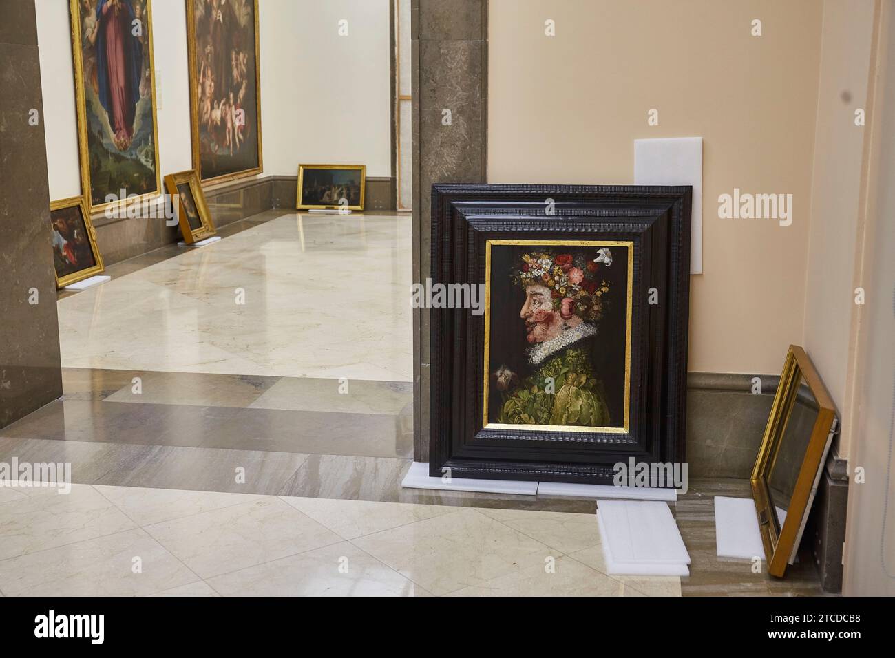 Madrid, 01/09/2018. L'Accademia di Belle Arti di San Fernando soffre di crepe e danni a causa dei lavori di costruzione nei pressi dell'edificio. Foto: Guillermo Navarro ARCHDC. Crediti: Album / Archivo ABC / Guillermo Navarro Foto Stock