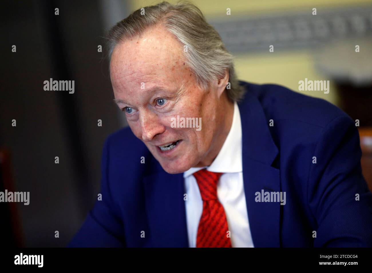 Madrid, 16/05/2018. L'ex ministro degli Esteri Josep Piqué, presenta il suo nuovo libro "il mondo che viene a noi”. Foto: Oscar del Pozo. ARCHDC. Crediti: Album / Archivo ABC / Oscar del Pozo Foto Stock