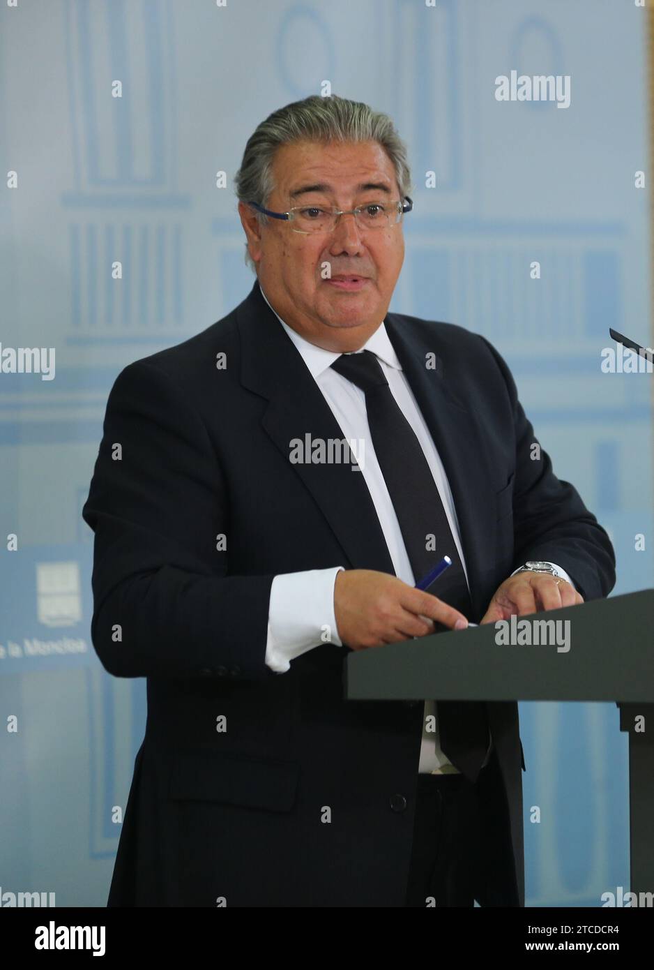 Madrid, 19/08/2017. Conferenza stampa del Ministro degli interni Juan Ignacio Zoido. Foto: Jaime García ARCHDC. Crediti: Album / Archivo ABC / Jaime García Foto Stock