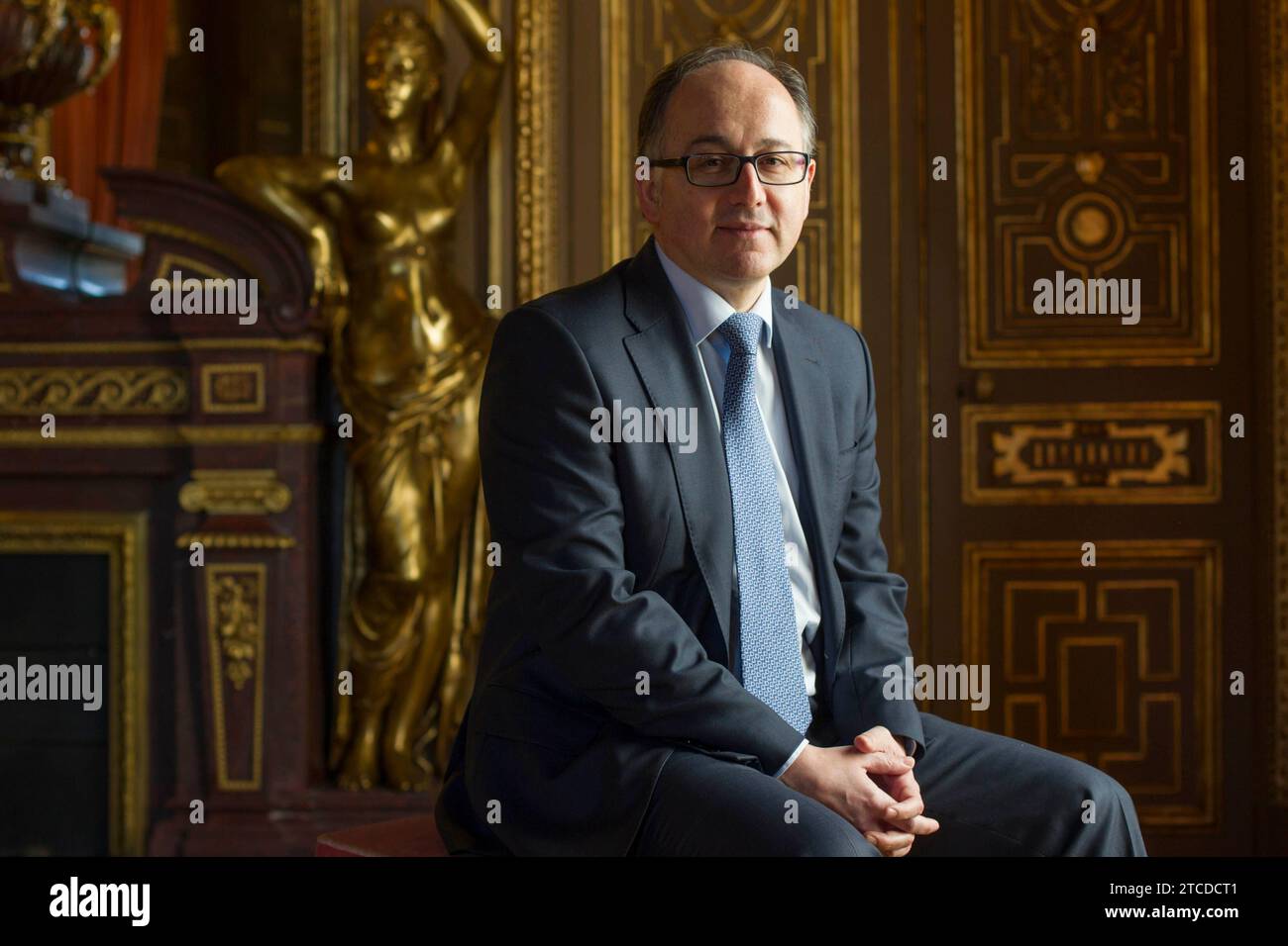 Madrid, 02/29/2016. Intervista con il presidente dell'Iberia, Luis Gallego. Foto: Isabel Permuy ARCHDC. Crediti: Album / Archivo ABC / Isabel B Permuy Foto Stock