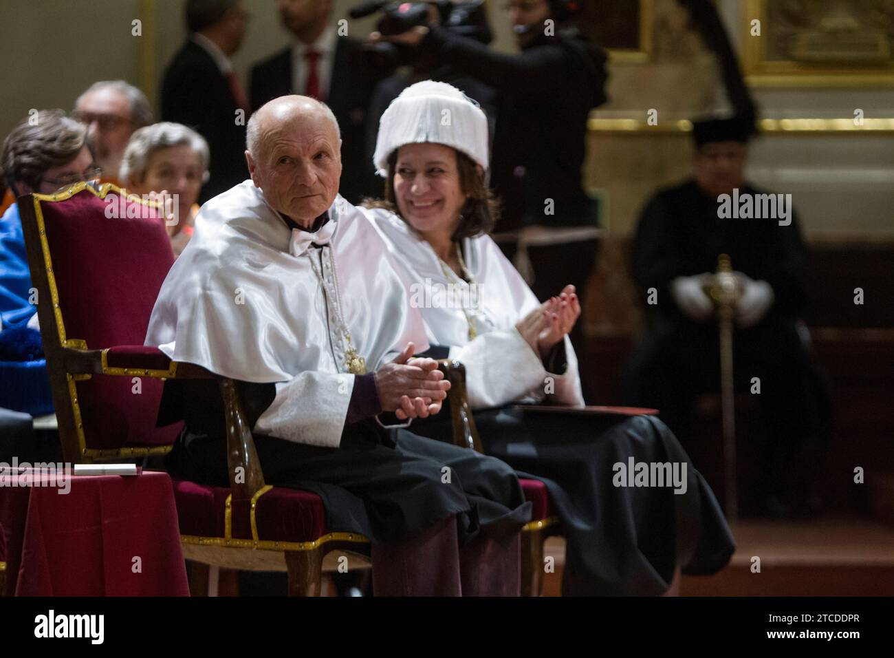 Madrid, 01/26/2018. Medico onorario investitura del pittore Antonio López. Foto: Isabel Permuy. ARCHDC. Crediti: Album / Archivo ABC / Isabel B. Permuy Foto Stock