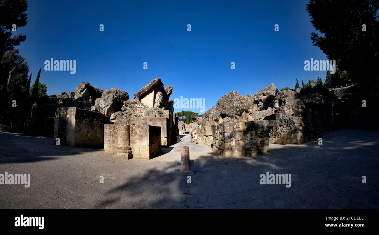 Santiponce (Siviglia), 08/13/2018. Rapporto sulle rovine di Itálica, candidato al Patrimonio Mondiale dell'Umanità. Foto: JM Serrano ARCHSEV. Crediti: Album / Archivo ABC / Juan Manuel Serrano Becerra Foto Stock