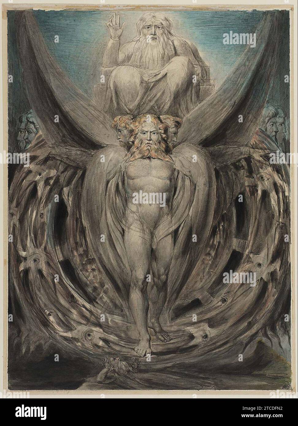 Visione di William Blake Ezekiel, CA 1803-5 Foto Stock