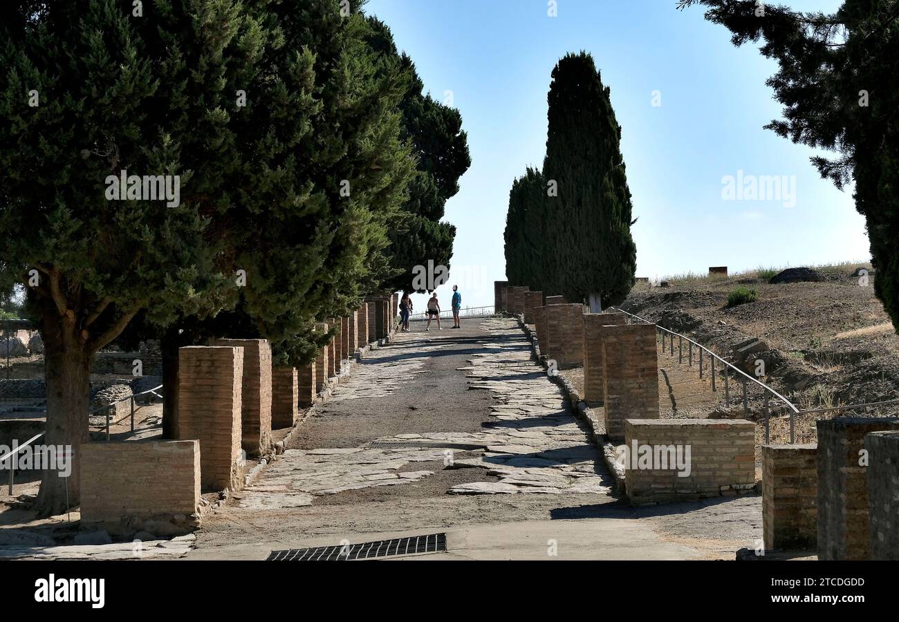 Santiponce (Siviglia), 08/13/2018. Rapporto sulle rovine di Itálica, candidato al Patrimonio Mondiale dell'Umanità. Foto: JM Serrano ARCHSEV. Crediti: Album / Archivo ABC / Juan Manuel Serrano Becerra Foto Stock