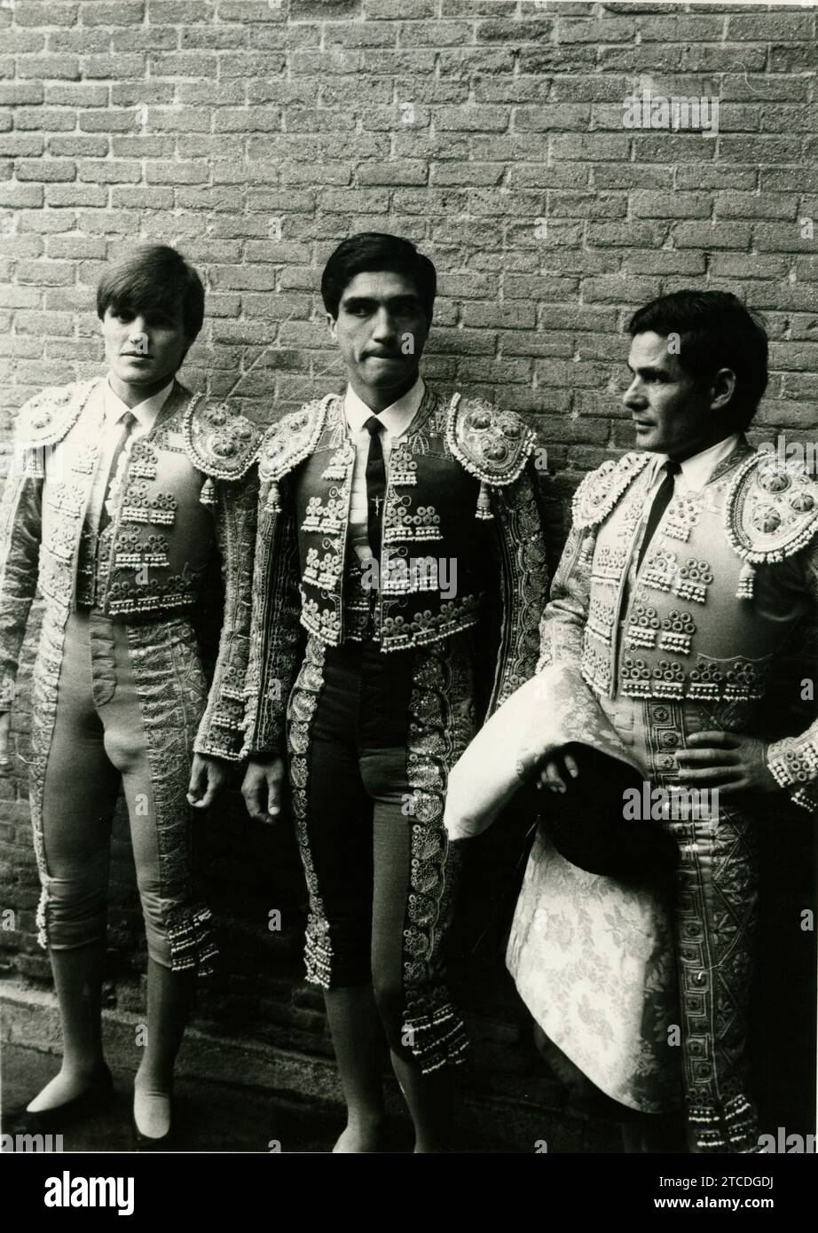 Madrid, 15/05/1985. Nell'immagine, Juan Antonio Ruiz "Espartaco", Emilio Muñoz e Francisco Ruiz Miguel. Crediti: Album / Archivo ABC / José García Foto Stock